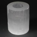 Selenīta akmens svečturis ( cilindrs) 1 tējas svecei 10 cm