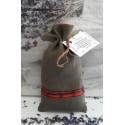 Linu aromātiskais maisiņš (100% lavandas pildījums, pelēcīgi brūns ar dekoru)