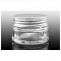Stikla trauciņš 15 ml  (alumīnija vāciņš/balta starplika)
